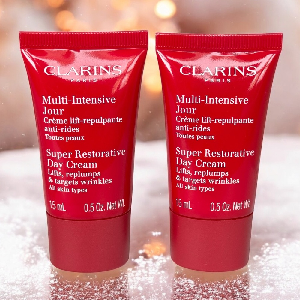 Clarins Super Restorative Day Cream 2 x 0.5oz. SEALED Moisturizer